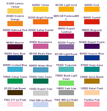 Thread Colors for Embroidery