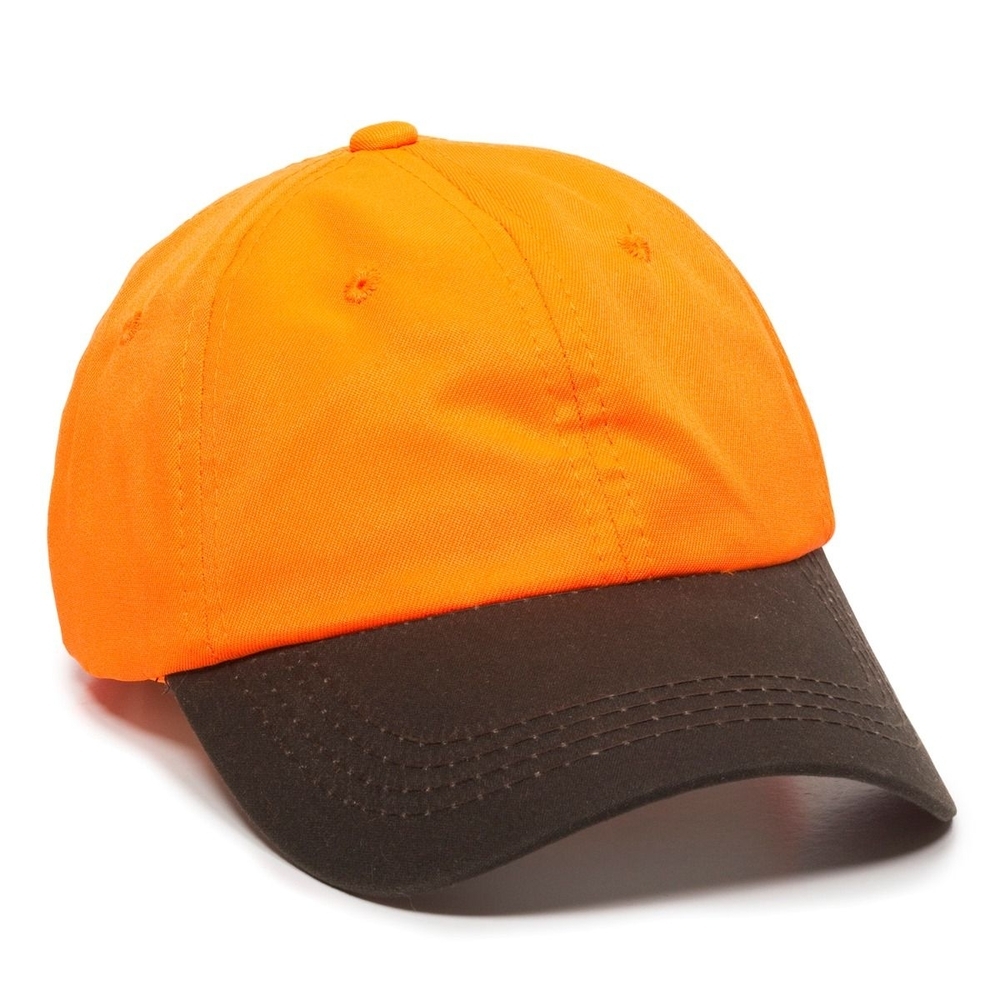 Embroidered Blaze Orange Hat W-Waxed Cotton Visor, 46% OFF