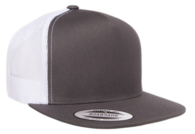 Yupoong Hats: Wholesale Yupoong Flat Billed Two Tone Trucker Hat