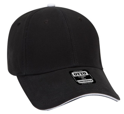 Otto Caps: Wholesale Brushed Canvas Sandwich Visor -CapWholesalers.com