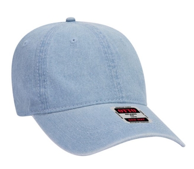 Otto Caps: Washed Pigment Denim Low Profile Pro Cap -CapWholesalers