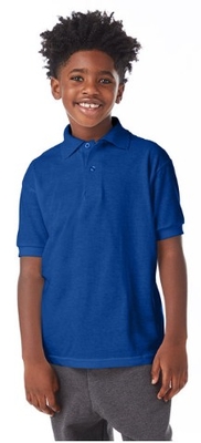 Hanes Youth 5.2 oz., 50/50 EcoSmart® Jersey Knit Polo - Cap Wholesalers