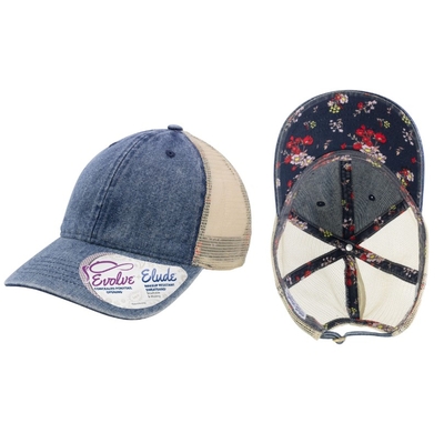 Infinity Her Denim Mesh Back | Wholesale Trucker Mesh Hats