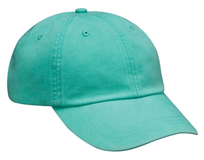 Adams Optimum Solid Pigment Dyed Leather Strap Cap | Wholesale Relaxed Dads Hats