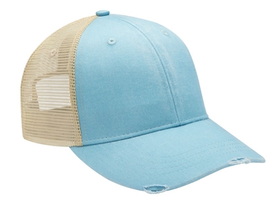 Adams Pigment Dyed Ollie Distressed Cap | Wholesale Trucker Mesh Hats