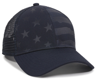 Image Outdoor 6 Panel Mesh Back Debossed Stars and Stripes