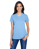 Image A4 Ladies Topflight Heather V-Neck T-Shirt