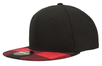 Image 6 Panel High Profile Structured Plaid Bill Snapback