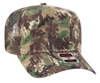 Image OTTO Cap Camouflage 5 Panel Mid Crown Mesh Back Trucker Hat